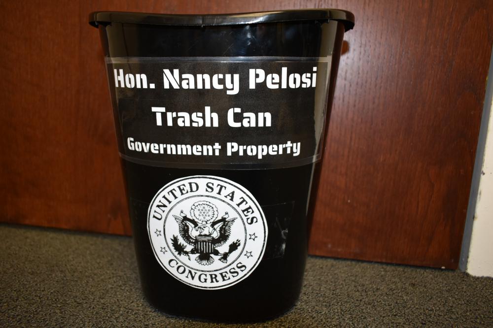 Nancy Pelosi Trash Can
