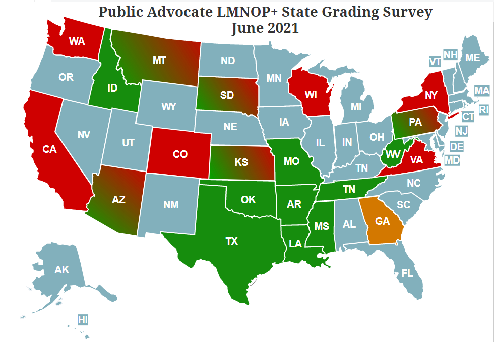 USA map of LMNOP violations