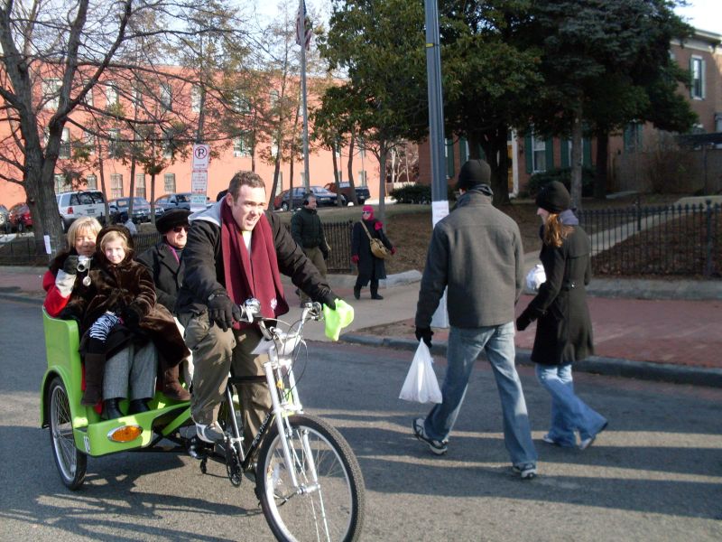 Besides walking for miles, you could also skate, ride a bike or take this transport in the sub-zero weather.