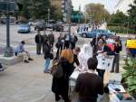 Traditional bride and groom cut  "Cake for Marriage" on Capitol Hill to support Federal Marriage Amendment.