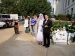 Radical homosexuals protest marriage