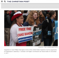 The Christian Post and Free the Cake Baker Squad of Public Advocate fighting in front of the Supreme Court for Jack Philips case!