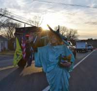 Lady Liberty welcomed truckers at their pitstop at the Hagerstown Speedway, in Maryland on their way to Washington, D.C. to circle the beltway. 
#ConvoytoDC2022 #freedomconvoy #mandatefreedom #convoyDC #ThePeoplesConvoy2022 #AmericanTruckers  
#FreedomConvoy #TruckersForFreedom #LMNOP #ConvoyForFreedom2022